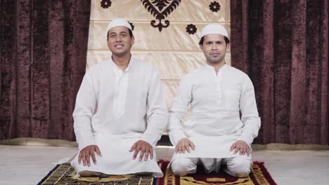 muslim men doing adab gesture