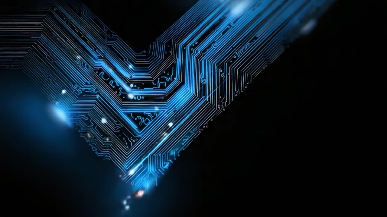 A Stunning Visual of a Circuit Pattern in Blue and Black: Captivating Technology Design Showcasing Modern Innovation in Electrical Engineering and Circuitry