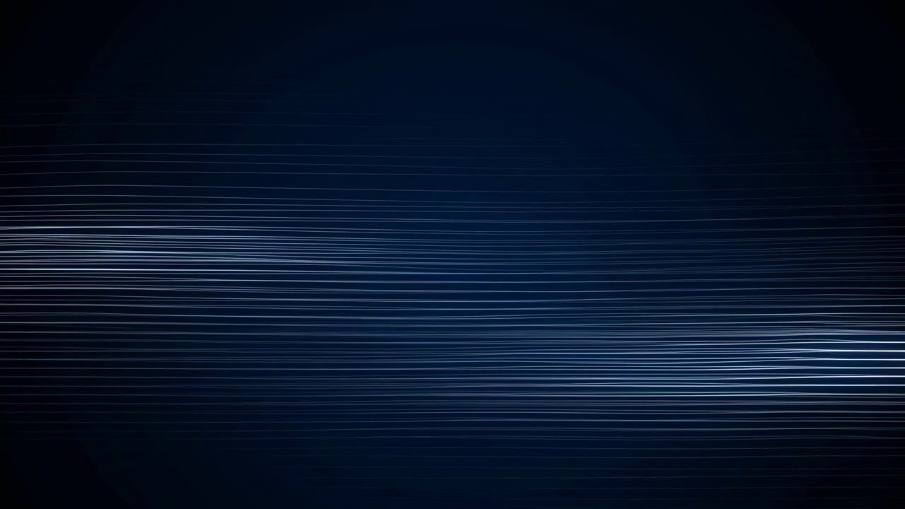 Eleganti linee orizzontali blu navy scivolano su uno sfondo scuro da studio, un movimento sottile crea un'immagine aziendale raffinata.