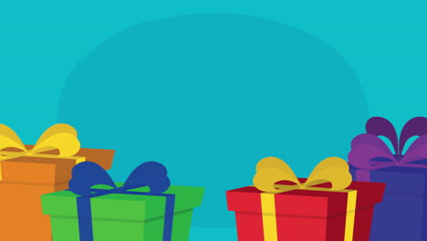 cajas de regalos presenta animación de comercio