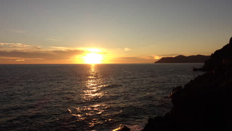 sunset time-lapse on mediterranean sea