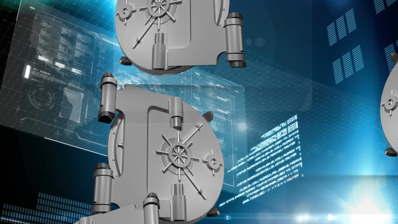 바이너리 코딩을 통해 savelock 보안 아이콘으로 연결 네트워크의 애니메이션