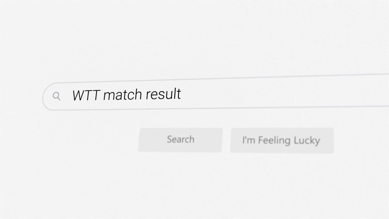 Ricerca del risultato della partita WTT sul browser Internet