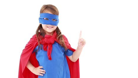 little girl dressed up as superhero