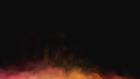 the abstract stream of colorful smoke. slow motion