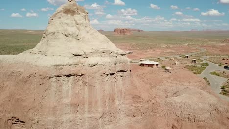 Aerial-View-of-Amazing-Sandstone-Cliff-Formations-in-Goblin-Valley-State-Park,-Utah-USA