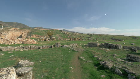 Walking-and-observing-the-ruins-of-Hierapolis-in-Pamukkale-Turkey