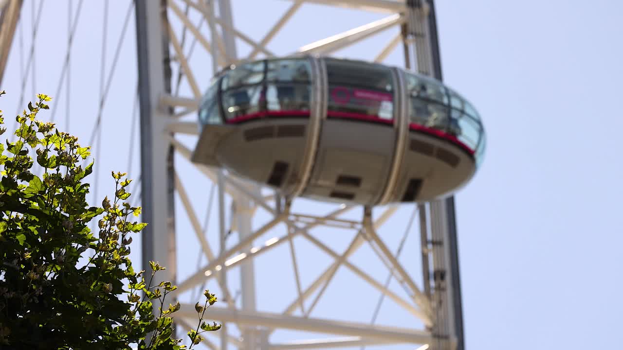 капсула наблюдения поднимается на лондонском глазу