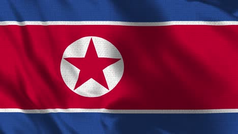 realista 4k 30 fps bandera de la corea del norte