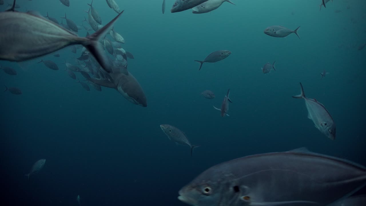 백상아리 carcharodon carcharias 해왕성 제도 남호주 4k 슬로우 모션 50fps