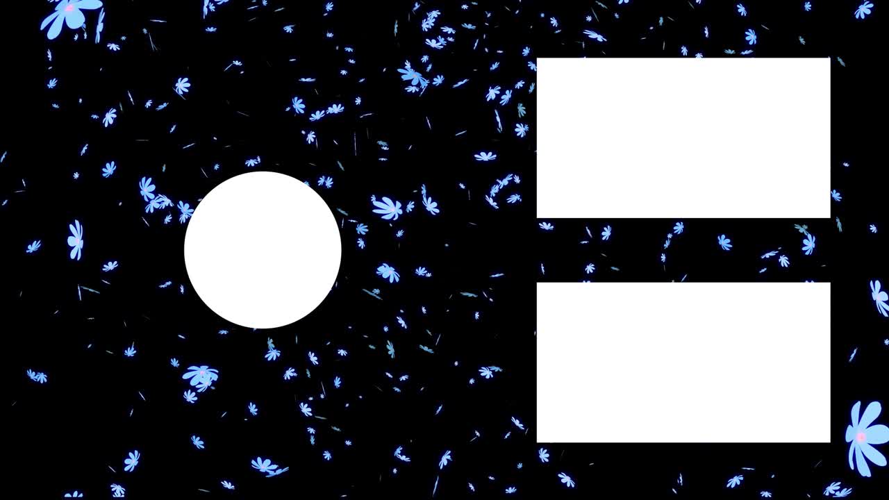 코스모스 꽃 입자 엔드 카드 엔딩 스크린 모션 그래픽