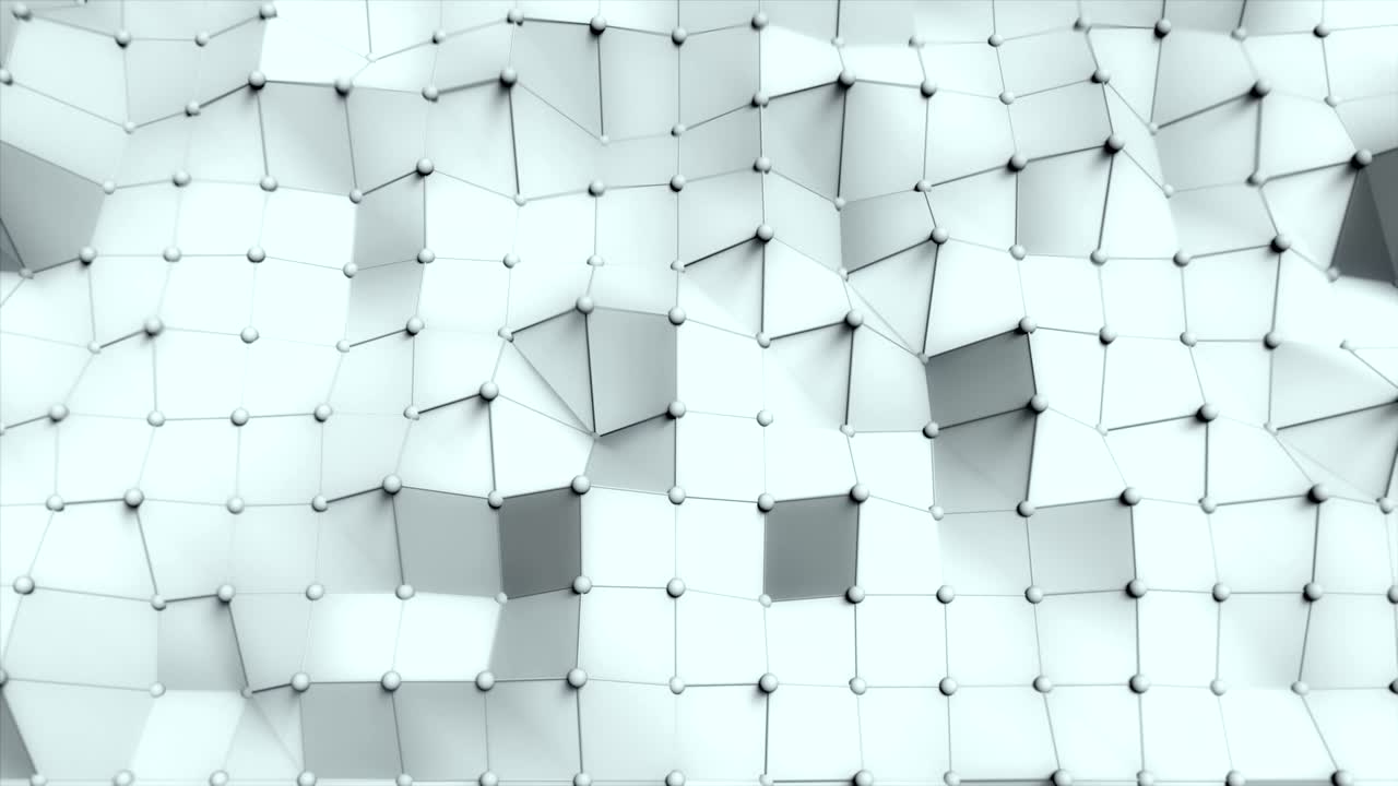 malla poligonal abstracta que se ondula lentamente.