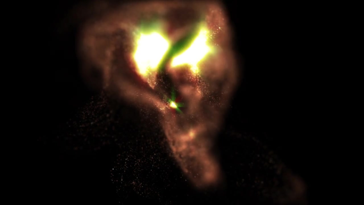 Luxury Golden Christmas Particles Flow Reveal Element