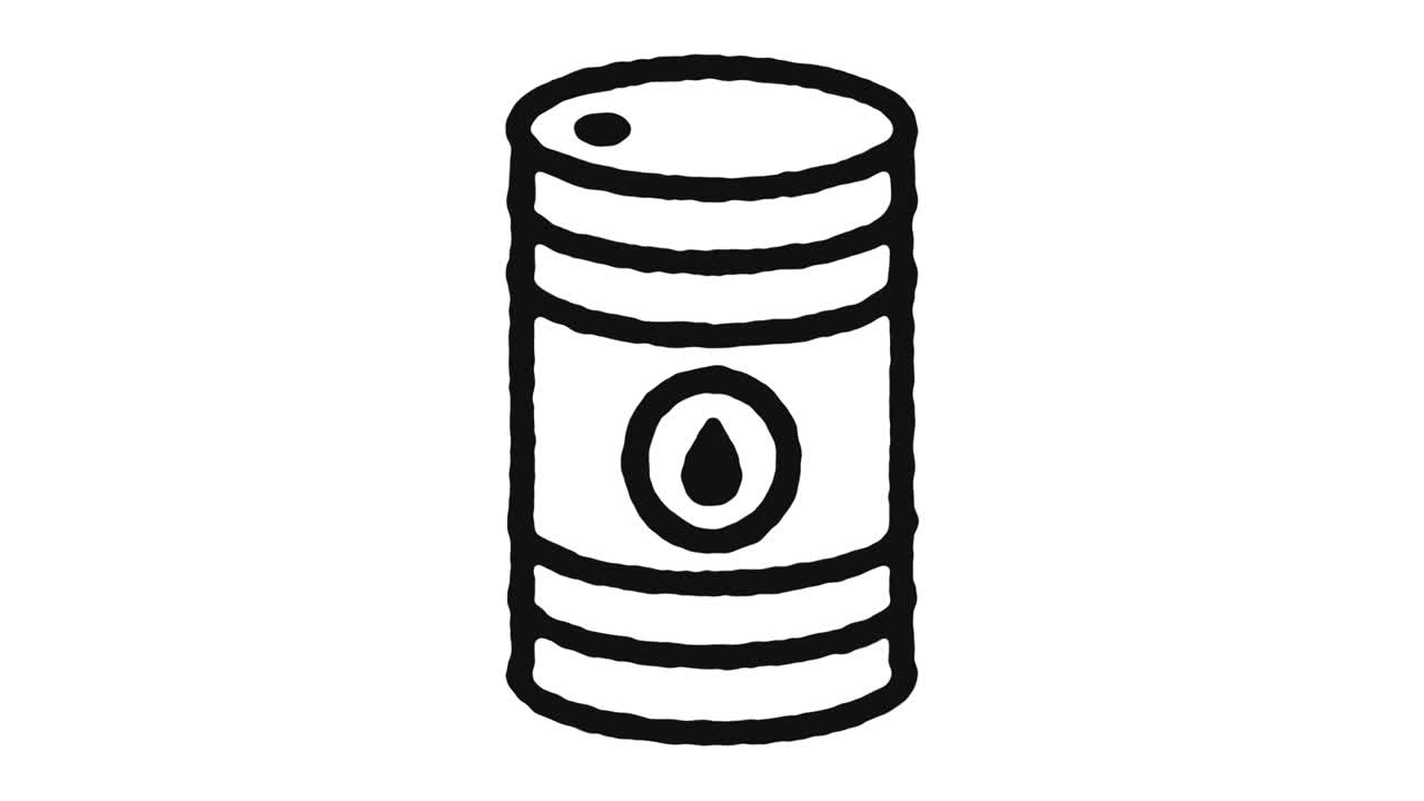 imágenes de animación del icono del barril de petróleo y canal alfa