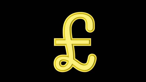 gold pound sign isolated on alpha channel