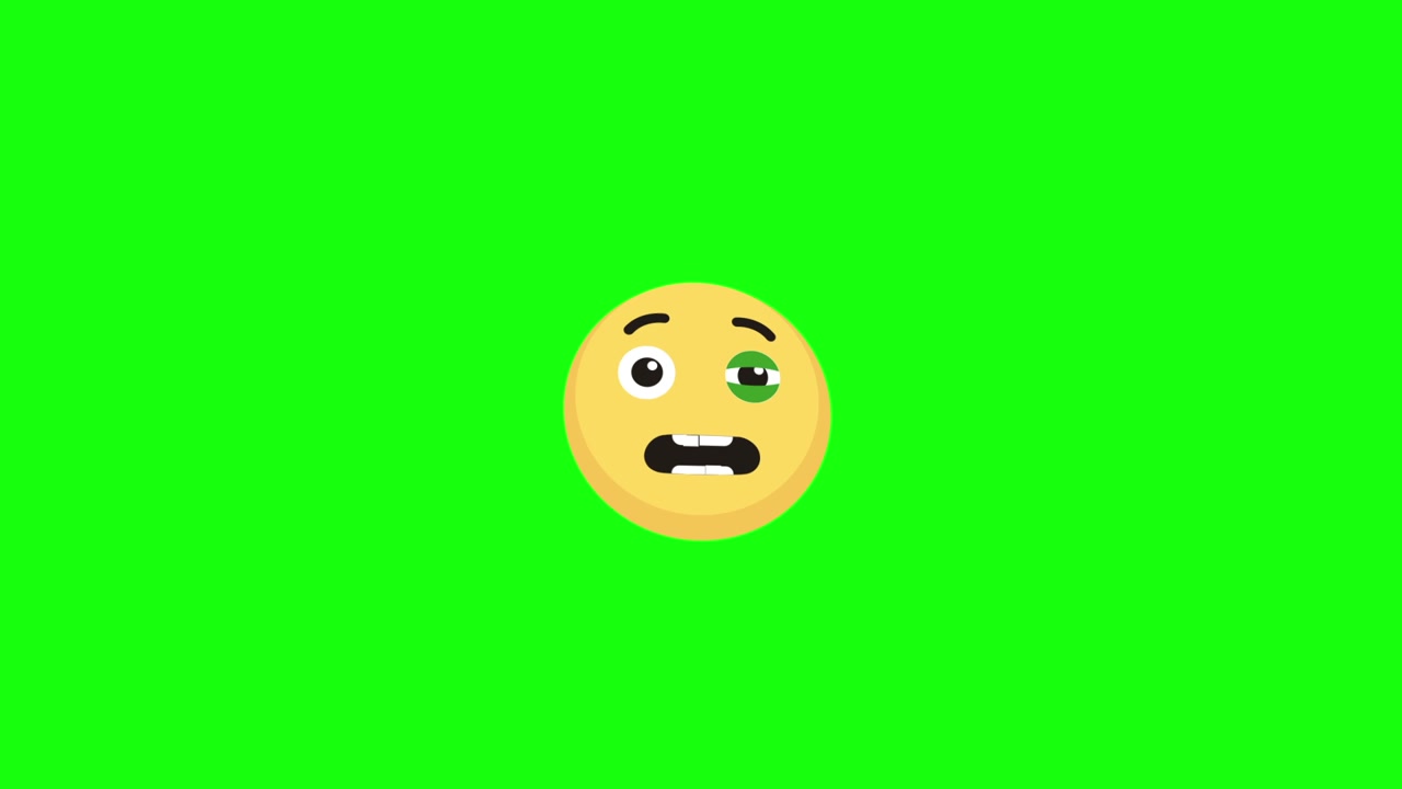 Animated Emoji Face Showing Sadness, Surprise, and Injury