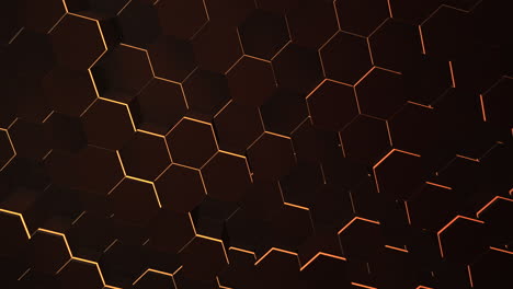 fondo de cuadrícula hexagonal negro oscuro de movimiento 21