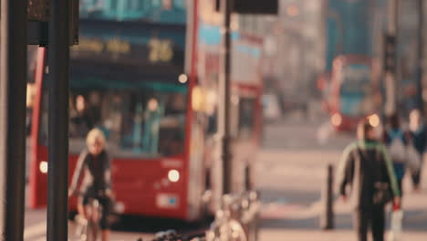 Anonymous-crowd-of-people-walking--commuters-London-City-street-slow-motion