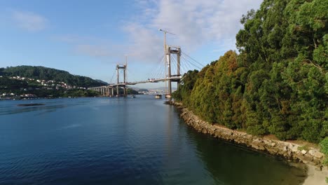 vigo rande bridge galicia spain vigo rande bridge galicia spain aerial view