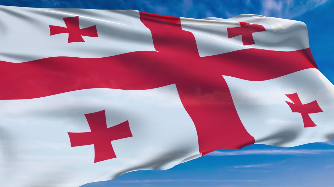 흐린 하늘을 배경으로 직물 구조로 된 조지아의 발 (loopable)