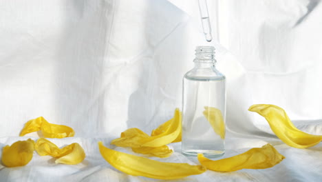 floral serum with yellow petals