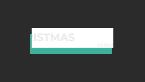 modern merry christmas text in frame on black gradient