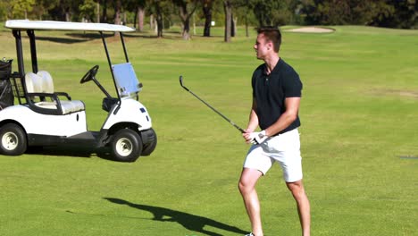 golfer playing golf