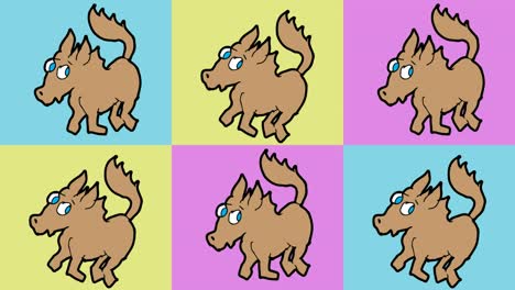 kids drawing pop art seamless background with theme of horse