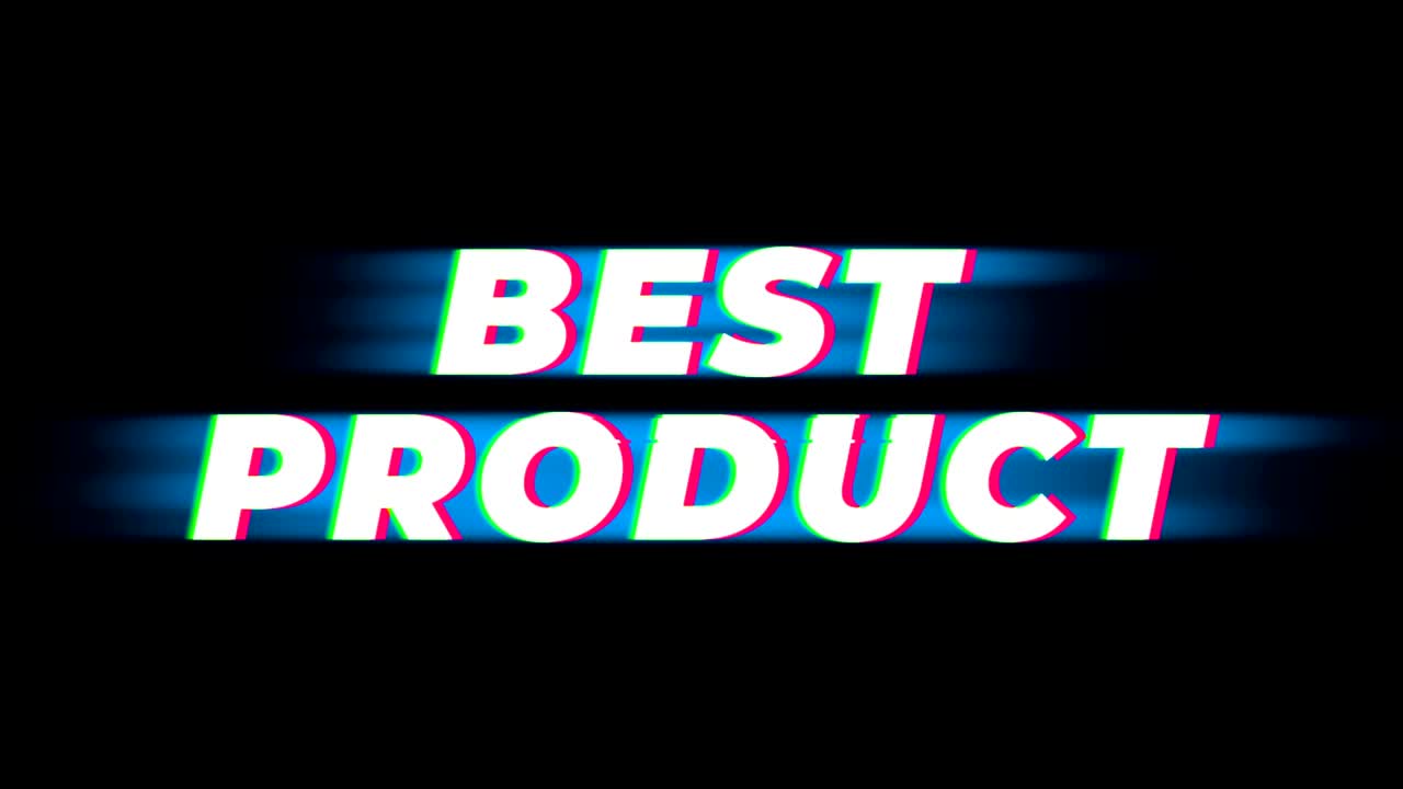 최고의 제품 텍스트 빈티지 글리치 효과 프로모션