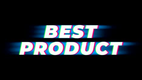 best product text vintage glitch effect promotion.