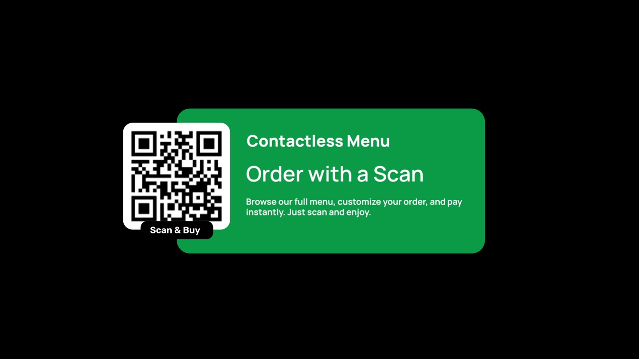 Digital Menu QR Code with Button Animation