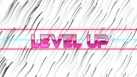 animation of level up text over moving trails