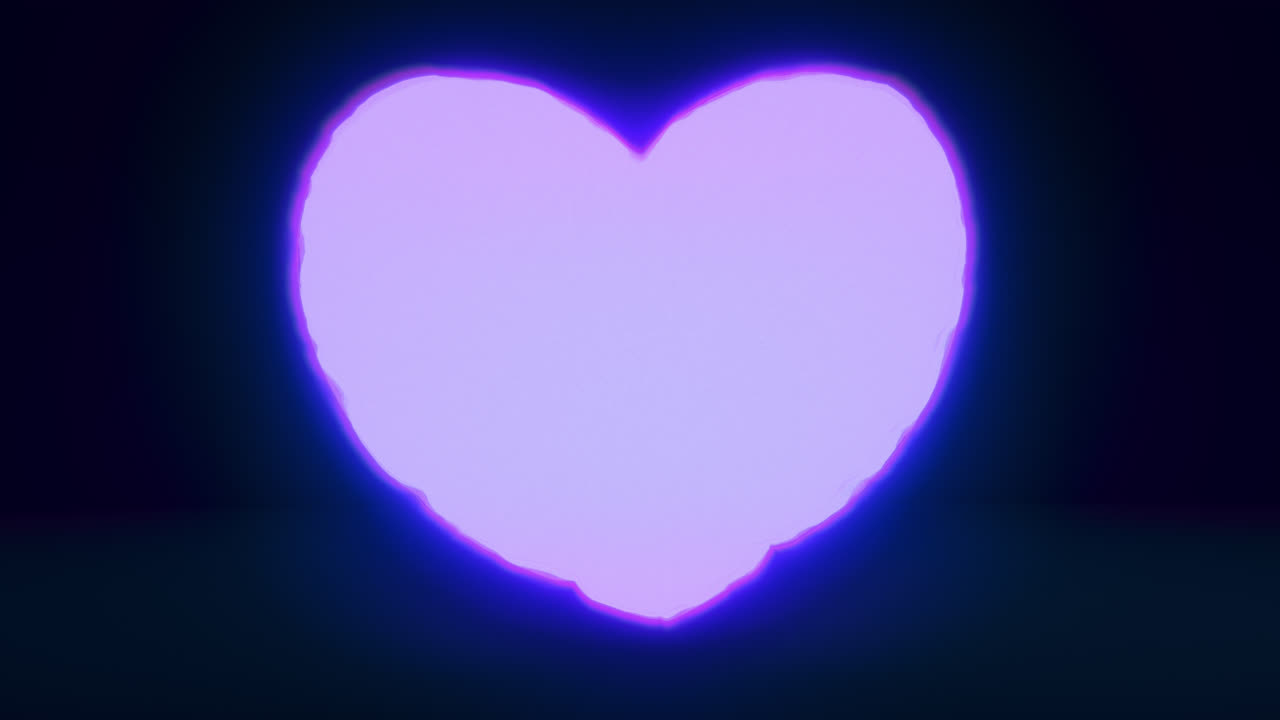 Blue energy heart shapes on a dark background