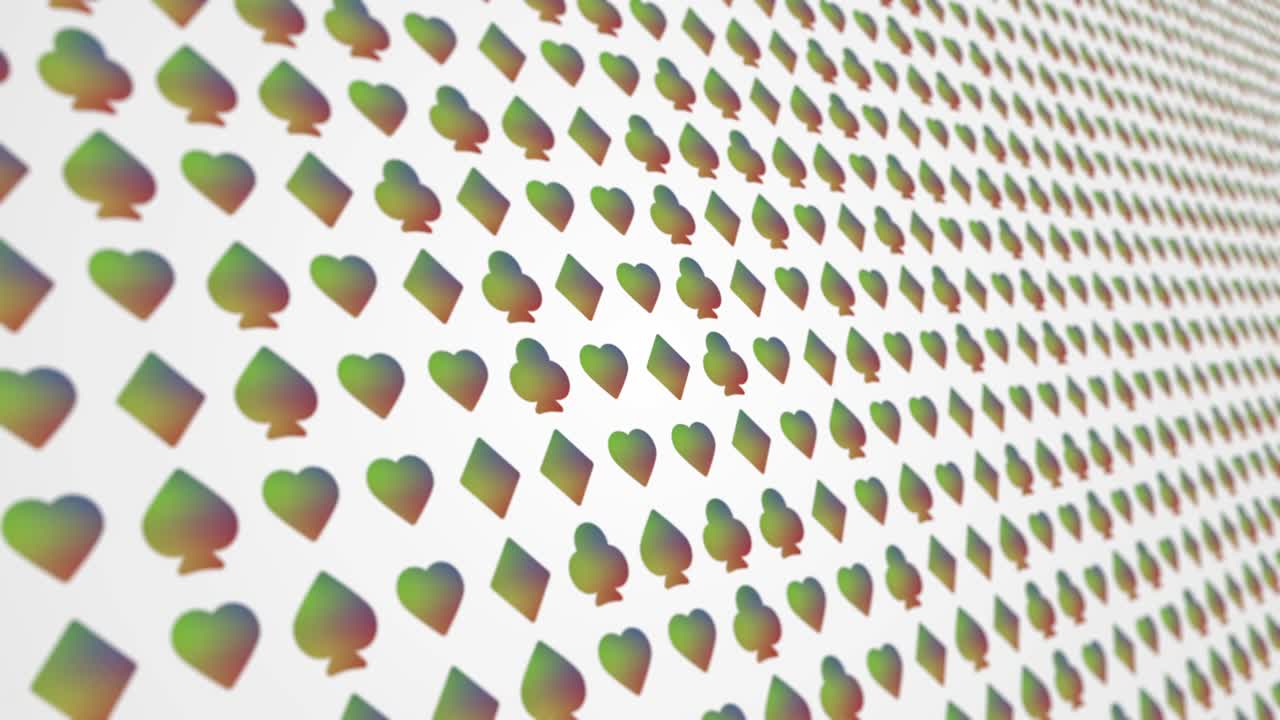 카드 플레이 하트, 다이아몬드, 클럽, 스피드, 그라디언트 패턴