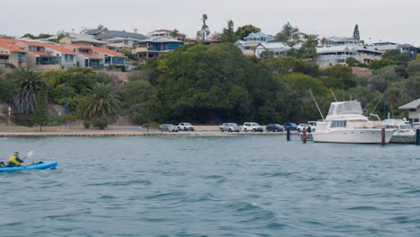 water front life as viewed from a river in australia