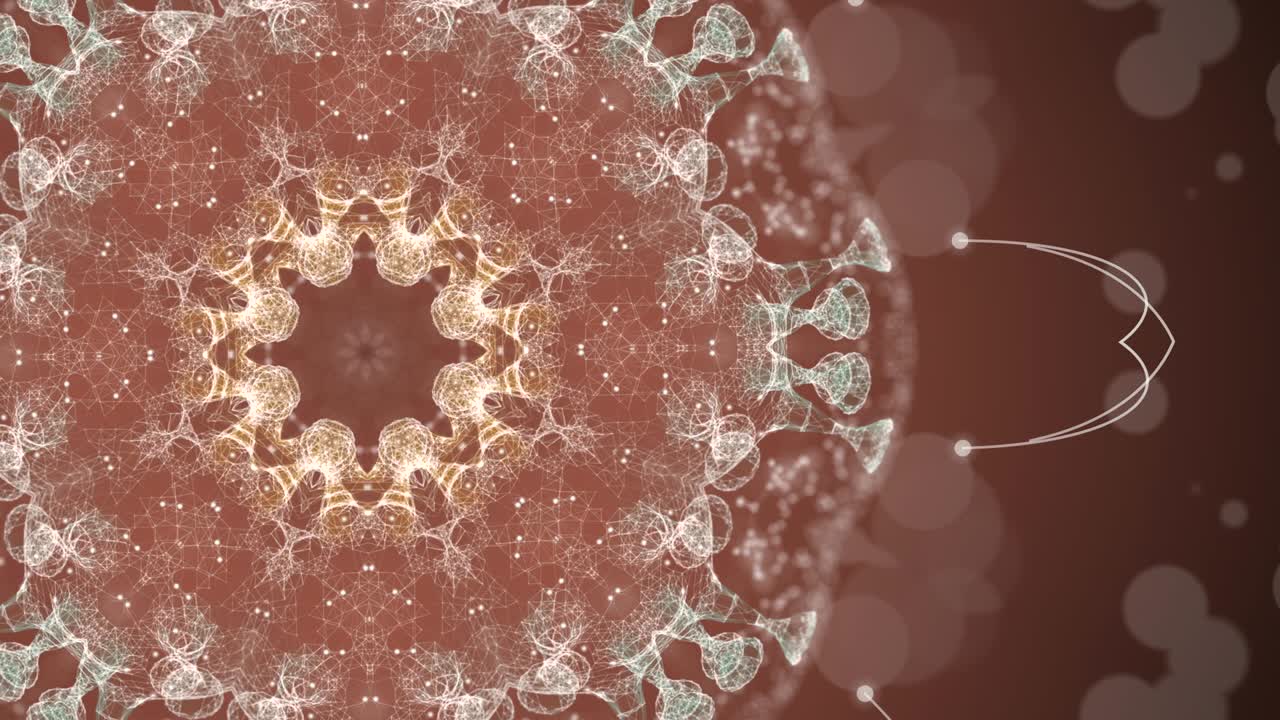 microbioma humano y bacterias dentro de un cuerpo humano girando y dividiéndose.