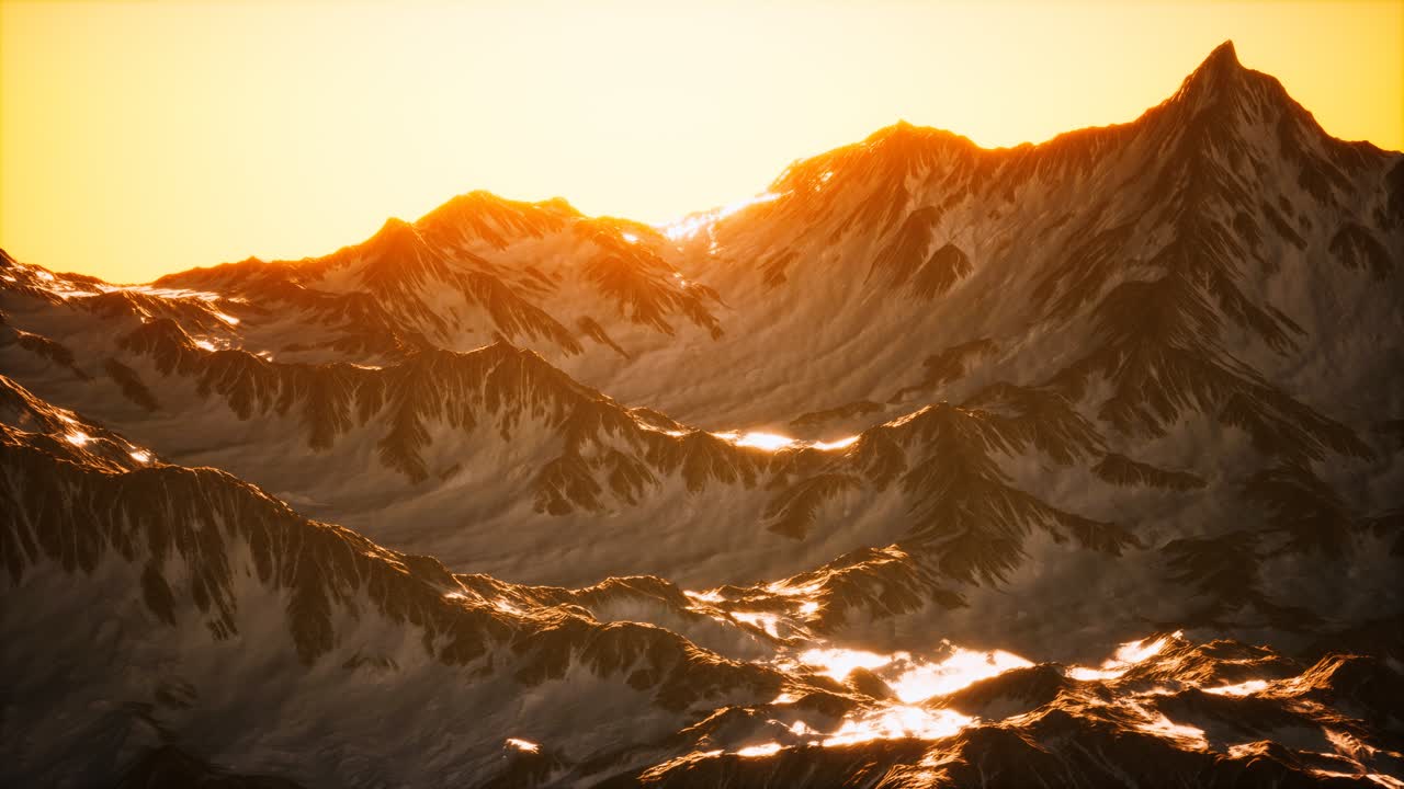 Free stock video - Aerial view of the alps mountains in snow