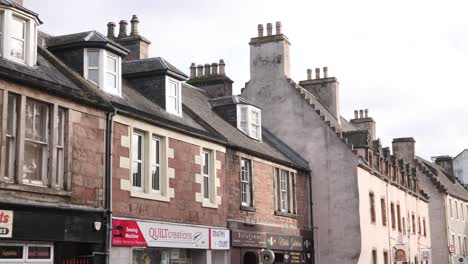 quaint british streets and homes in inverness, scotland in the highlands