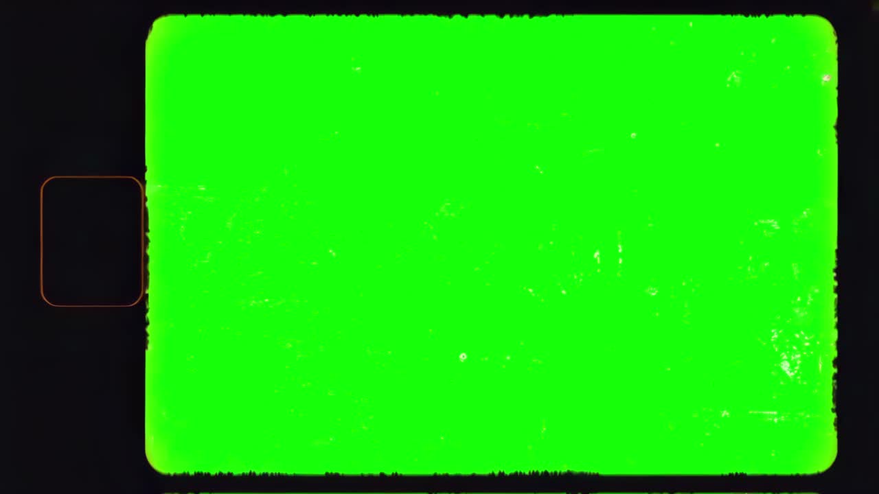 Analog frame animation, transparent 4K video, green screen