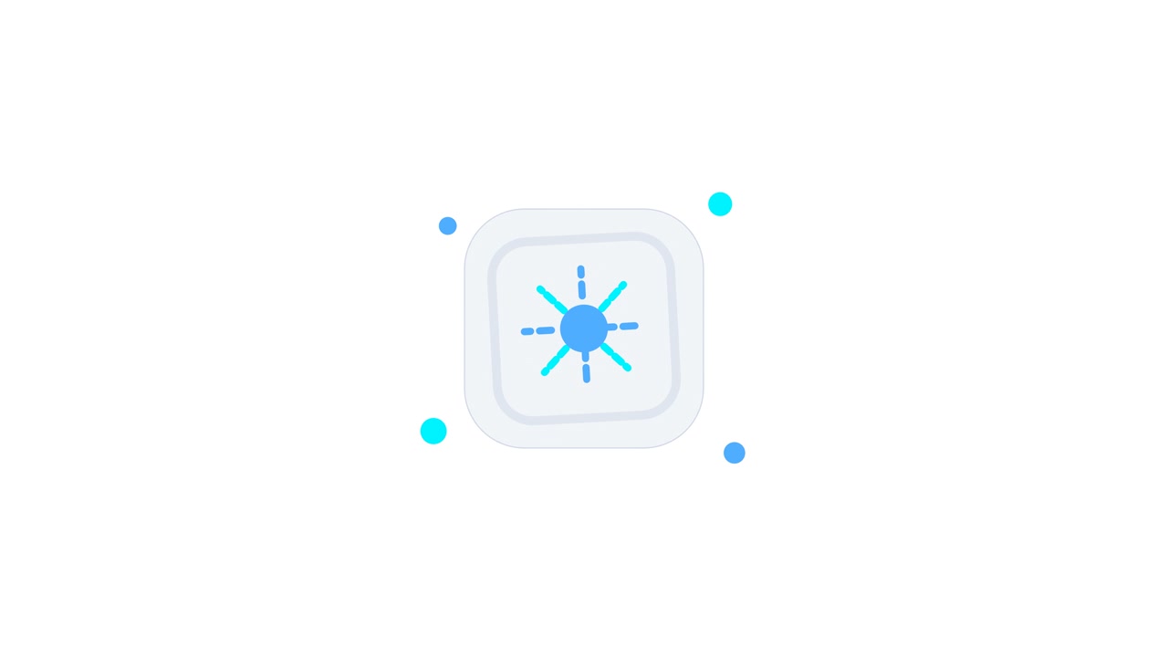 Animated Sun Icon Loading or Processing Graphic