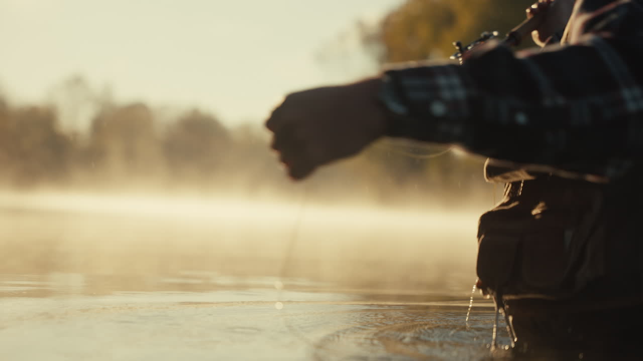Fly Fishing in a Misty Morning