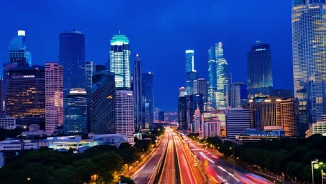 stunning night view of kuala lumpur cityscape