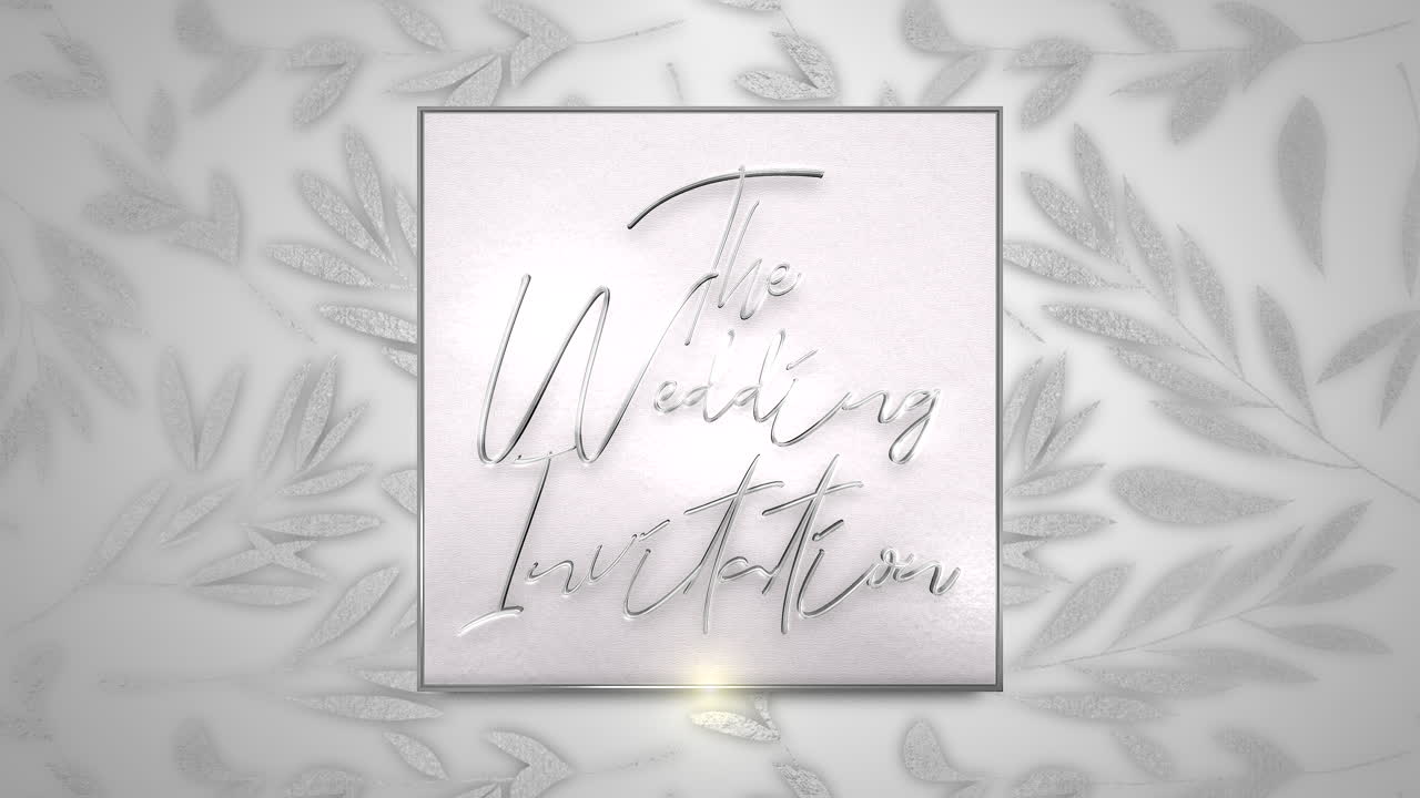 hochzeitseinladung auf modernem rahmen und retro-blumenmuster