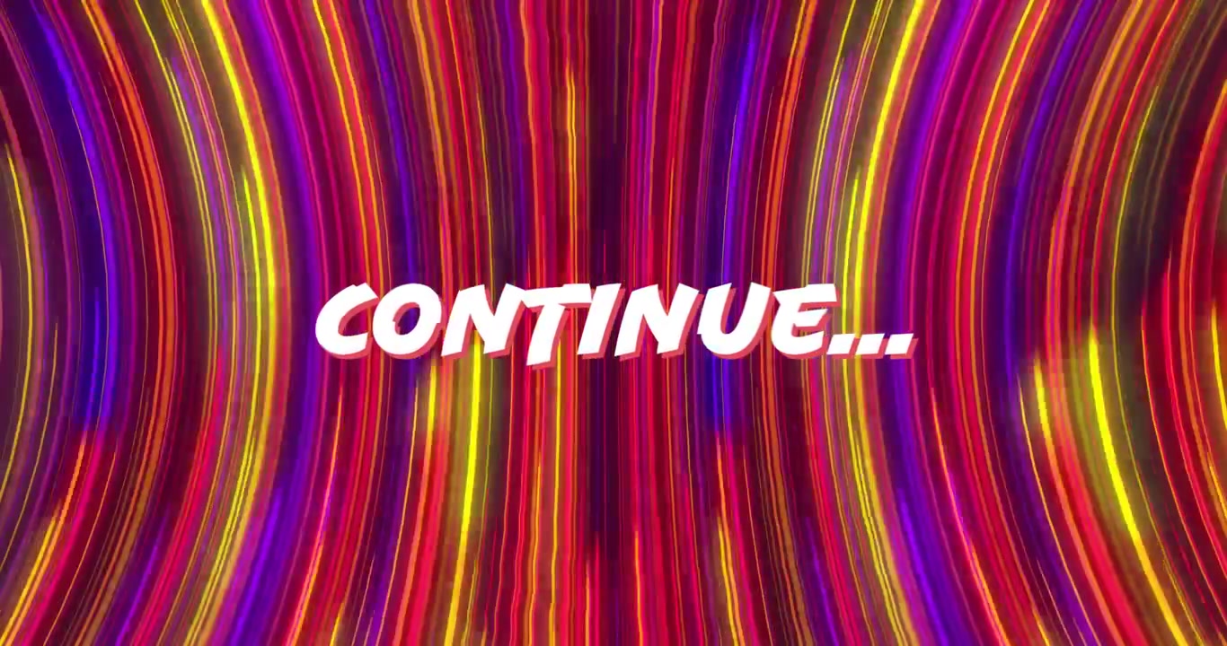 Animation von fortlaufendem Text über einem Hintergrund mit Lichtspurenmuster