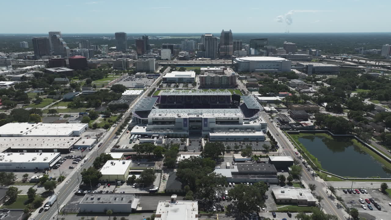 Inter And Co Stadium, Soccer-specific Stadium In Downtown Orlando, Florida, United States. Aerial Shot