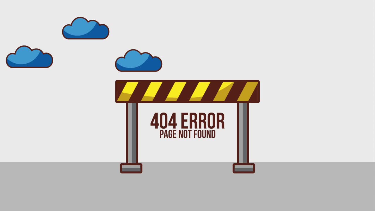 animación de la página de error 404 hd