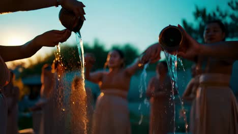 water pouring ceremony