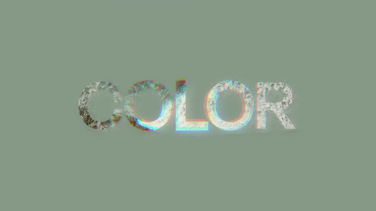 Animazione di testo glitch dinamico con effetto split RGB