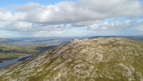 flying over mountain in connemara ireland in 4k