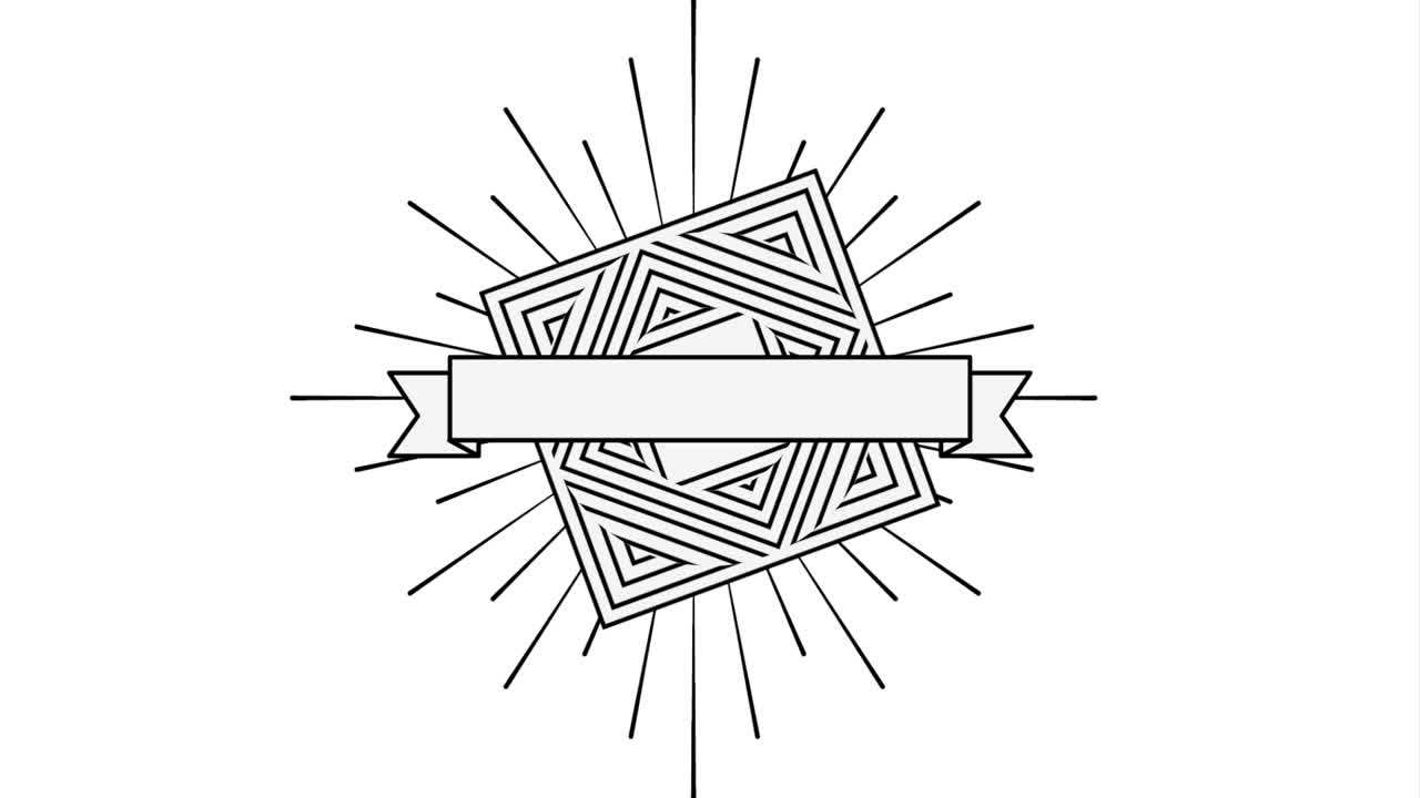 diseño de icono de sello con líneas